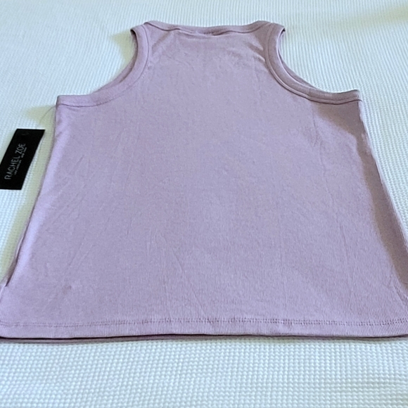 Rachel Zoe Sleeveless Fitted Ribbed Light Lavender💜 Top - NWT - Picture 10 of 10